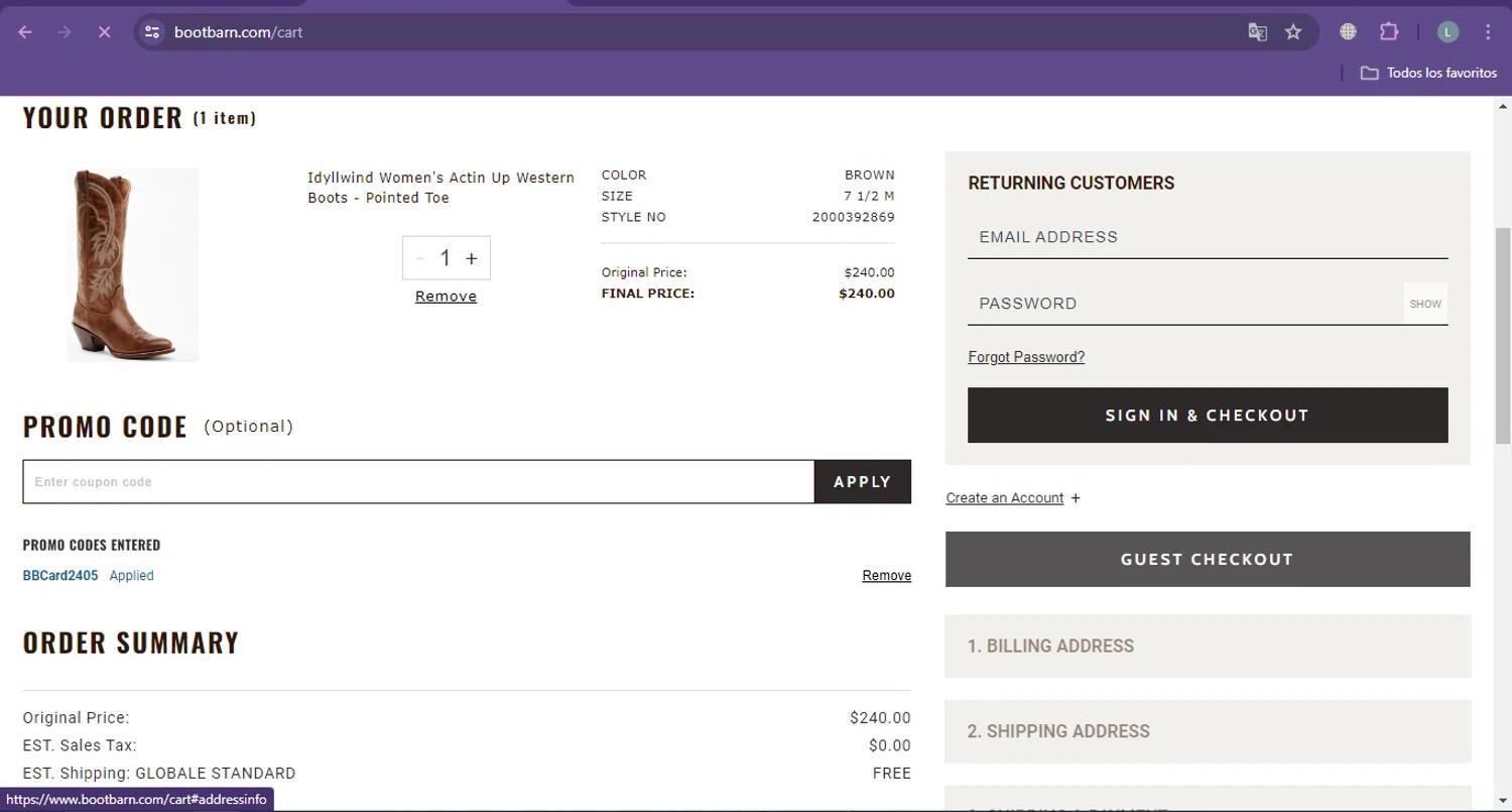 How to apply Boot Barn coupon code